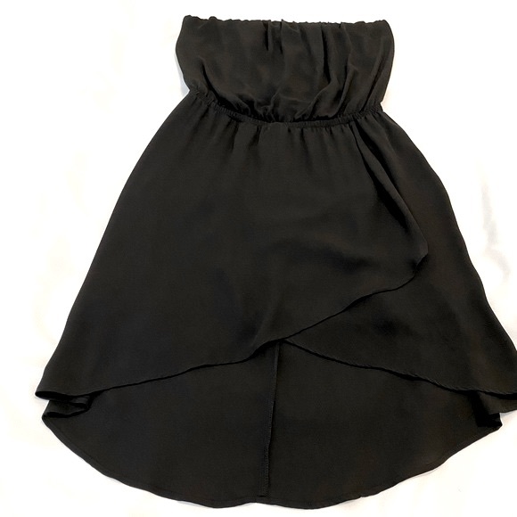 Express High Low Strapless Dress Black Small - Picture 11 of 15